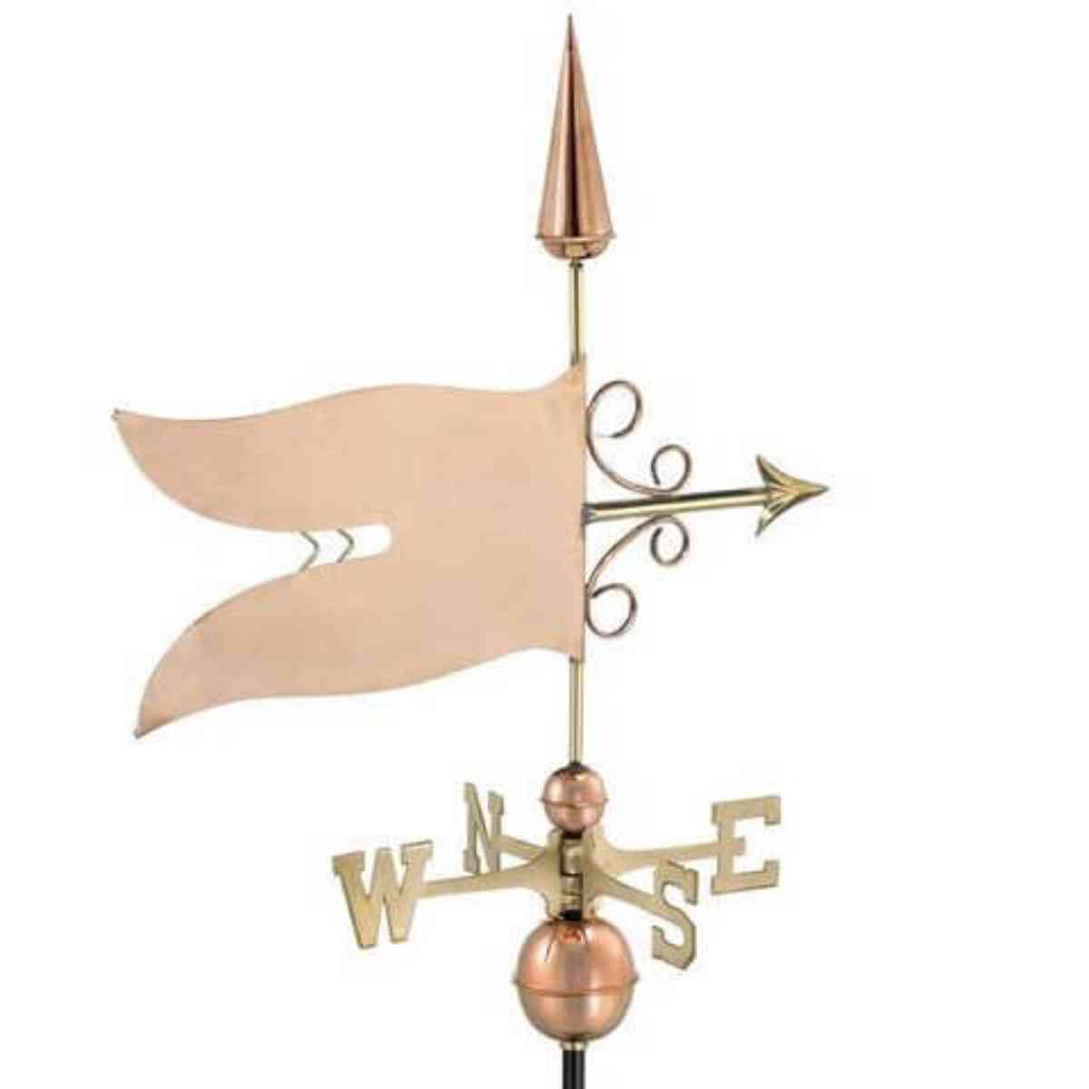 Large Copper Banner Weathervane.jpg Large Copper Banner Weathervane